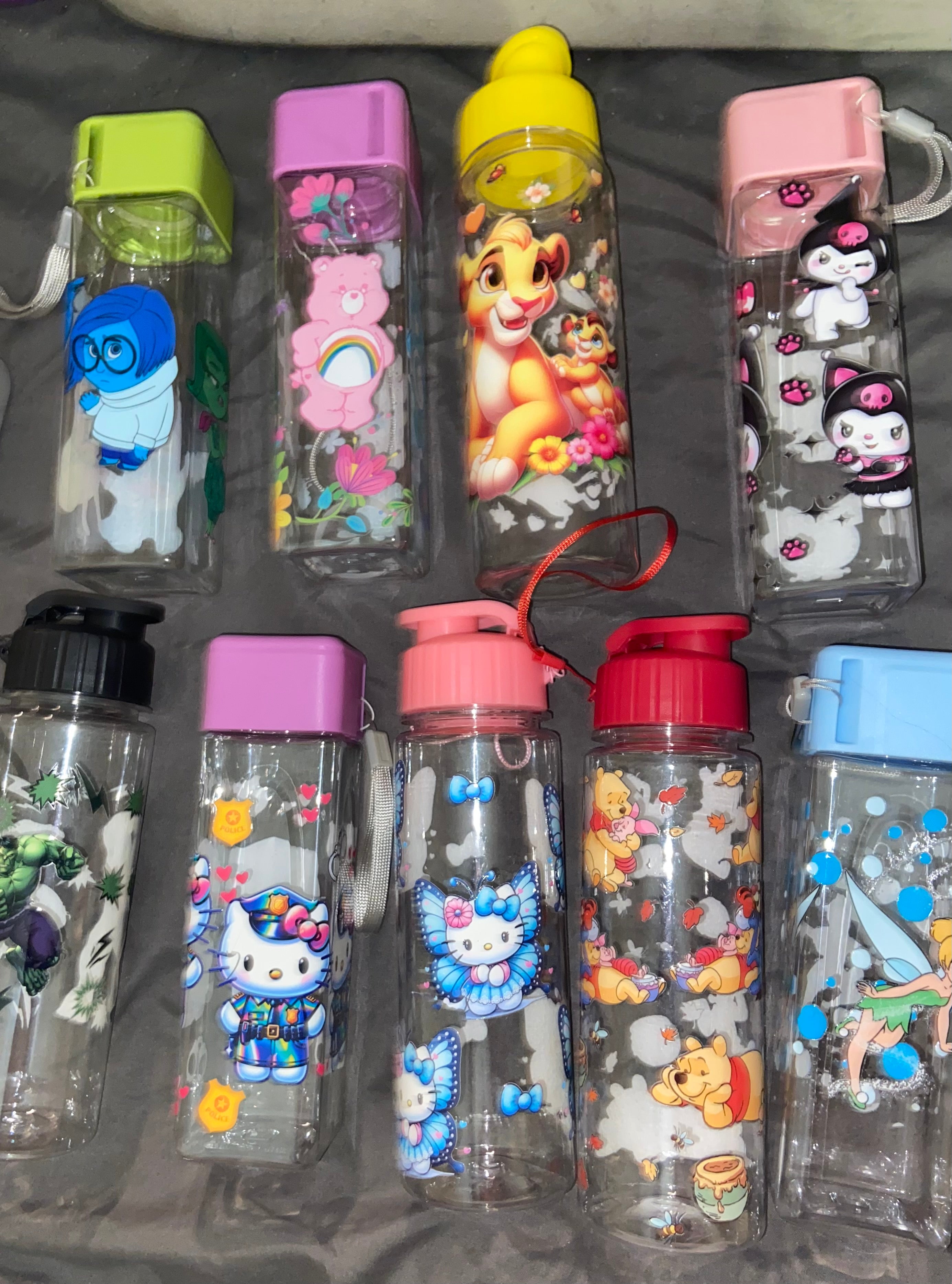 Kids character water bottles