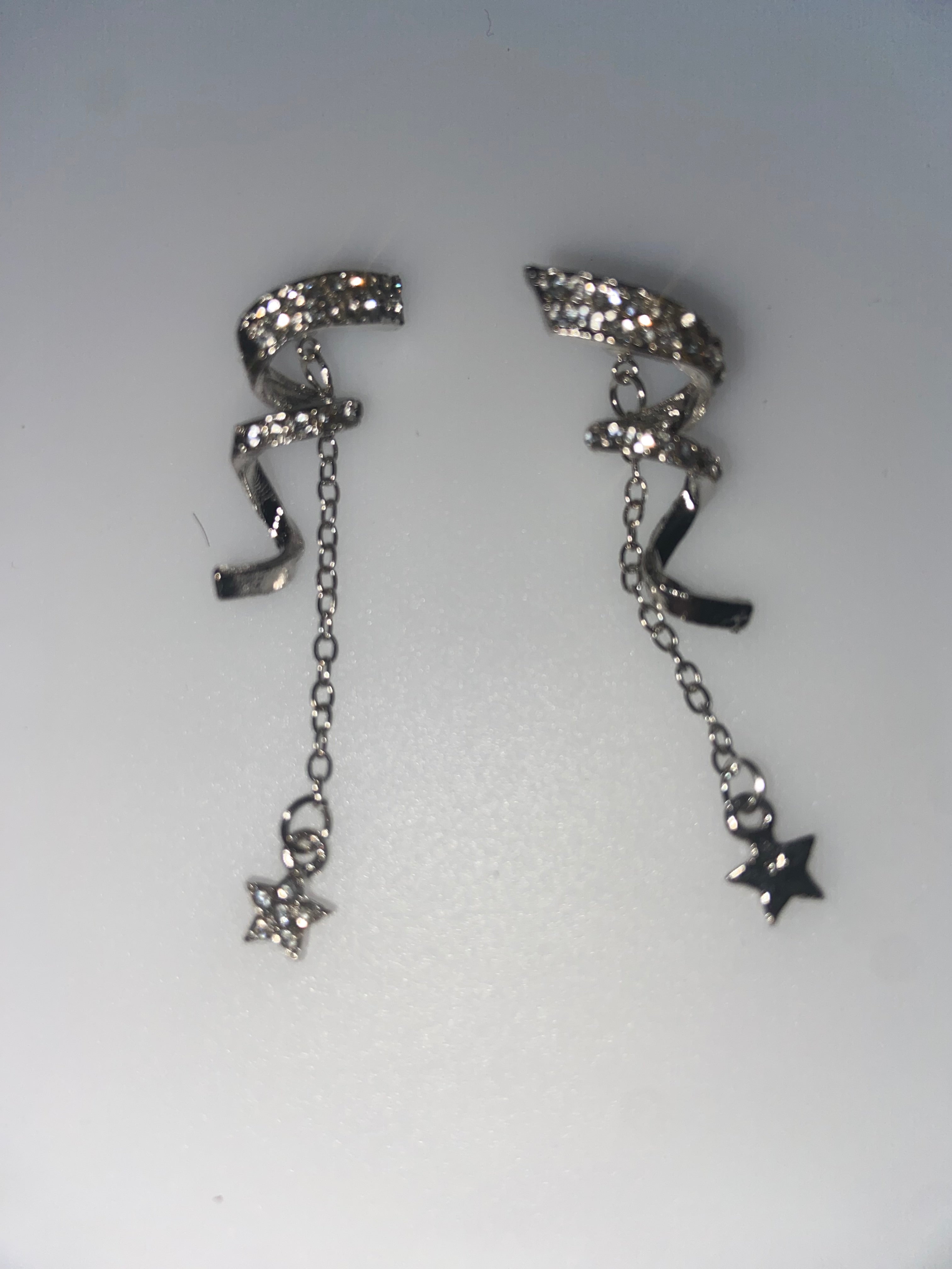 Earrings silver studded
